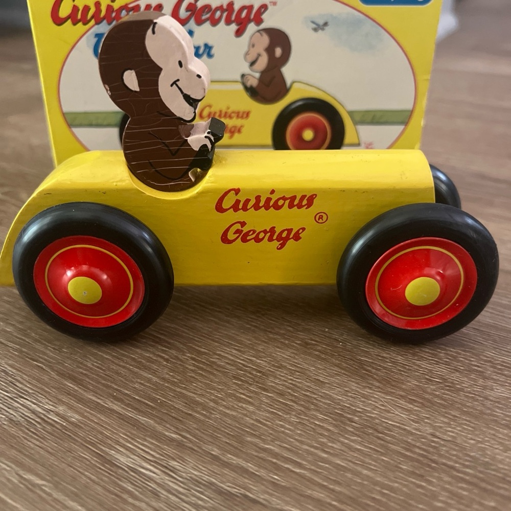 Yellow and Red Vintage Toy Car